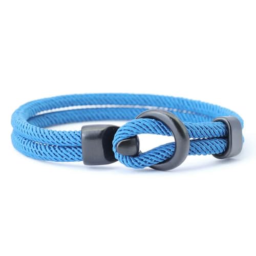 LOUKEKE 1 Stück Doppelschicht-Seilarmband für Herren, Outdoor-Camping, Paracord, Braslet-Zubehör von LOUKEKE
