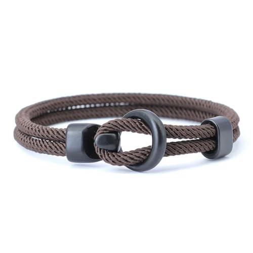LOUKEKE 1 Stück Doppelschicht-Seilarmband für Herren, Outdoor-Camping, Paracord, Braslet-Zubehör von LOUKEKE