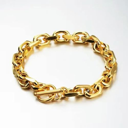 LOUKEKE 2 Stück/Set 8 MM Herren O-Kette Armband 316L Edelstahl Schmuck Einfache Mode Hip Hop Punk Stil Armreif von LOUKEKE