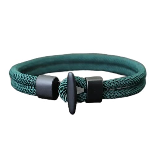 LOUKEKE 2 Stück/Set Seil Armband Männer Hiphop Outdoor Camping Abenteuer Hand Zubehör Viking Schmuck Punk von LOUKEKE