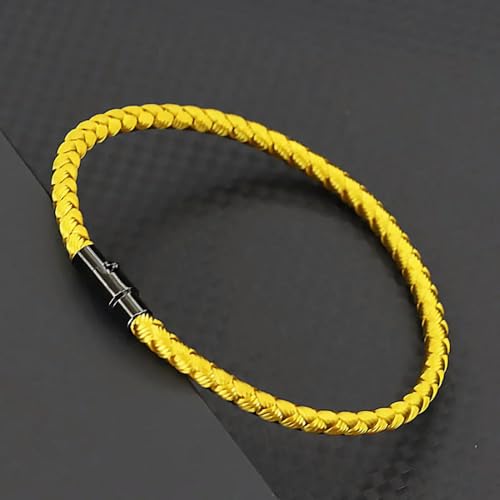 LOUKEKE 2 Stück Rotes Seilarmband für Herren und Damen, handgefertigt, magnetische Schnalle 4 mm, Kielfaden-Armband, Paar, Freizeitschmuck von LOUKEKE