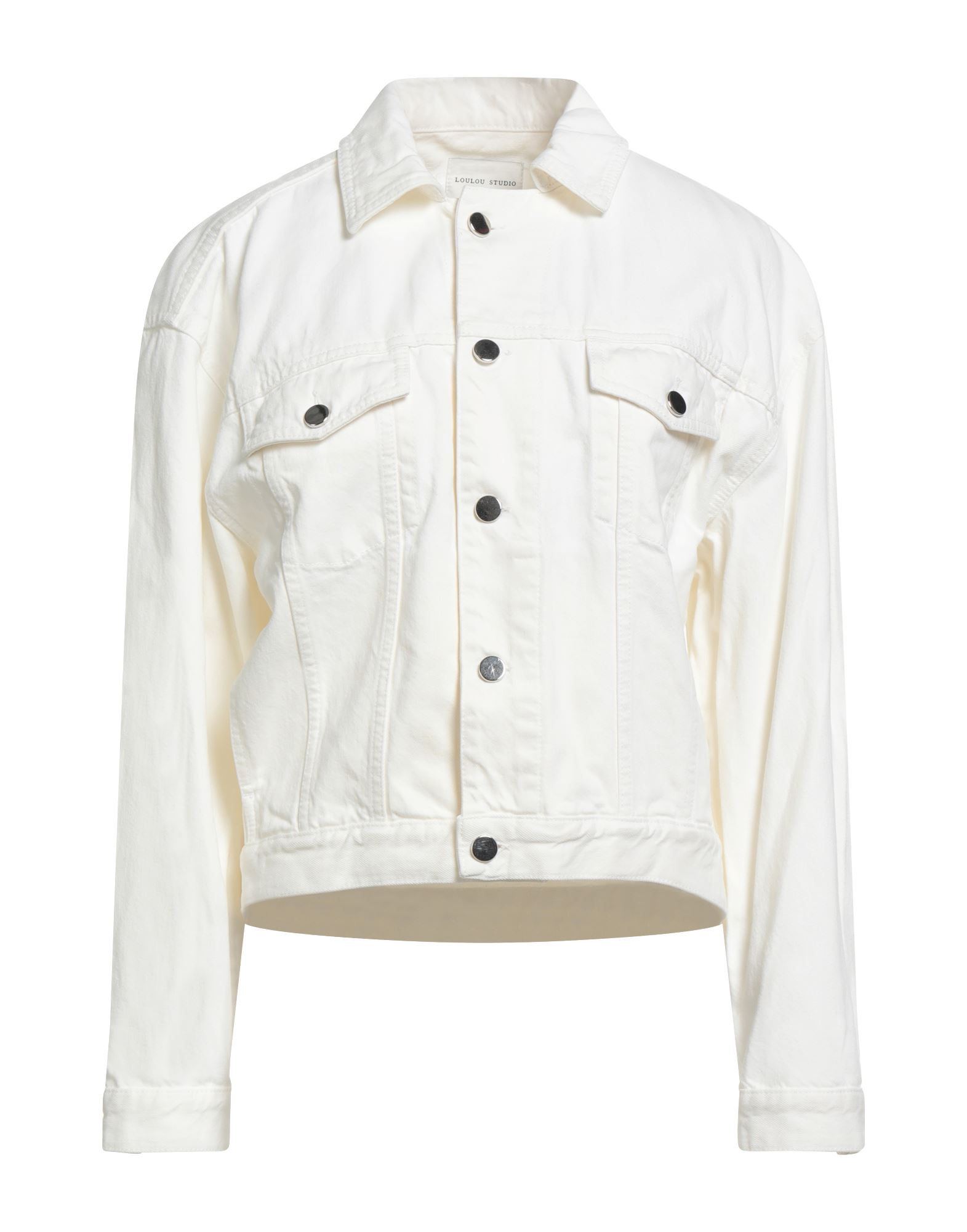 LOULOU STUDIO Jeansjacke/-mantel Damen Off white von LOULOU STUDIO