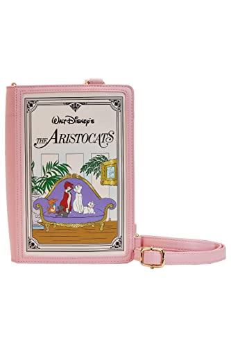 LOUNGEFLY Disney Convertible Crossbody Bag The Aristocats Classic Book Nue Rosa One Size von LOUNGEFLY