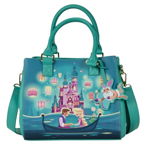 LOUNGEFLY Tangled Rapunzel Castle Glow in the Dark Crossbody Bag von LOUNGEFLY