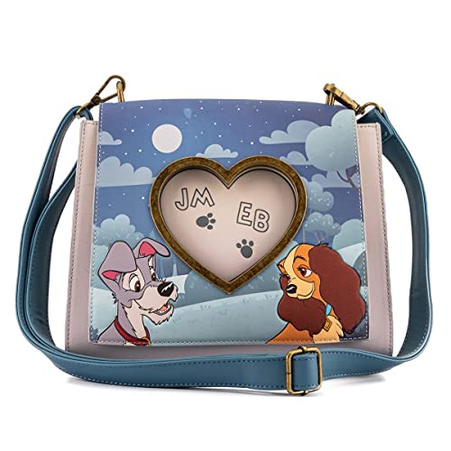 LOUNGEFLY x Lady and the Tramp Heart Paw Prints Crossbody Purse von LOUNGEFLY