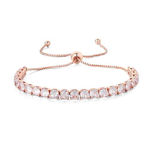 LOVANS Armband Rose Gold Damen mit 4MM Zirkonia Tennisarmband Verstellbares Armbänder für Frauen Geschenke zum Muttertag Geburtstag Weihnachten LOVANS Armband Rose Gold Damen mit 4MM Zirkonia Tennisarmband Verstellbares Armbänder für Frauen Geschenke zum Muttertag Geburtstag Weihnachten von LOVANS