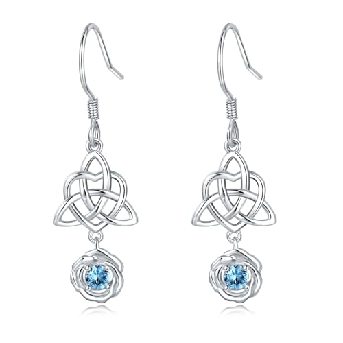 LOVANS Silber 925 Ohrgehänge Keltische Knoten Ohrringe Blauer Zirkonia Damenohrringe Ohrschmuck für Frauen Freundin Mutter Geburtstag Muttertag Valentinstag Weihnachten LOVANS Silber 925 Ohrgehänge Keltische Knoten Ohrringe Blauer Zirkonia Damenohrringe Ohrschmuck für Frauen Freundin Mutter Geburtstag Muttertag Valentinstag Weihnachten von LOVANS