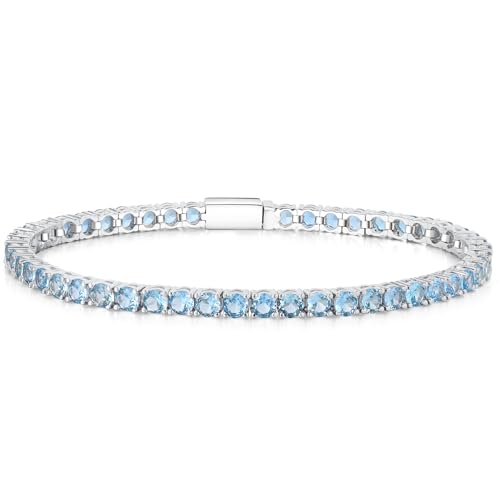 LOVANS Tennisarmband Damen Geburtsstein-Armband Cubic Zirkonia Damenarmband Klassisches TennisArmkette Geschenk für Frauen Größe 20.32CM März Aquamarin LOVANS Tennisarmband Damen Geburtsstein-Armband Cubic Zirkonia Damenarmband Klassisches TennisArmkette Geschenk für Frauen Größe 20.32CM März Aquamarin von LOVANS