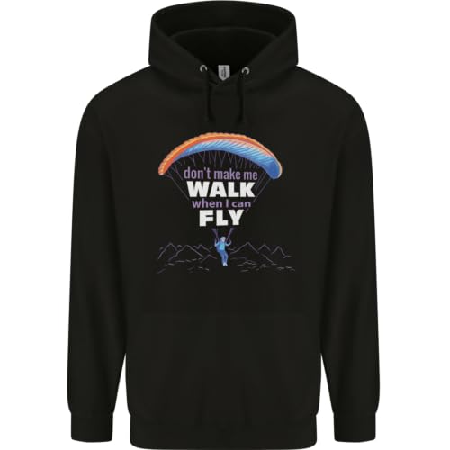 LOVE IS PERFECT Paragliding Dont Make Me Walk When Can Fly Long Sleeve Hoody Sweatershirt Pullover for Men Unisex Hoodie Black XL LOVE IS PERFECT Paragliding Dont Make Me Walk When Can Fly Long Sleeve Hoody Sweatershirt Pullover for Men Unisex Hoodie Black XL von LOVE IS PERFECT