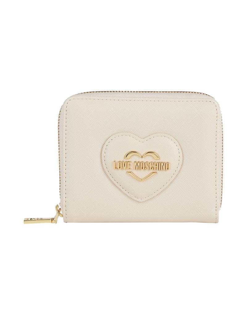 LOVE MOSCHINO Brieftasche Damen Off white von LOVE MOSCHINO