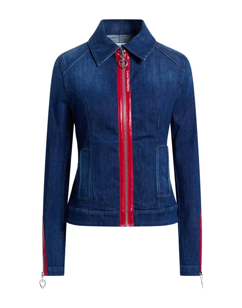 LOVE MOSCHINO Jeansjacke/-mantel Damen Blau LOVE MOSCHINO Jeansjacke/-mantel Damen Blau von LOVE MOSCHINO
