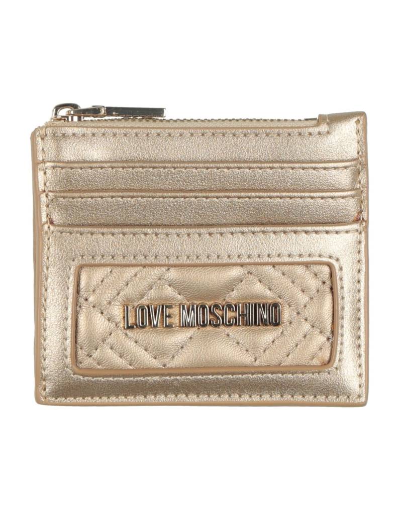 LOVE MOSCHINO Kartenetui Damen Gold von LOVE MOSCHINO