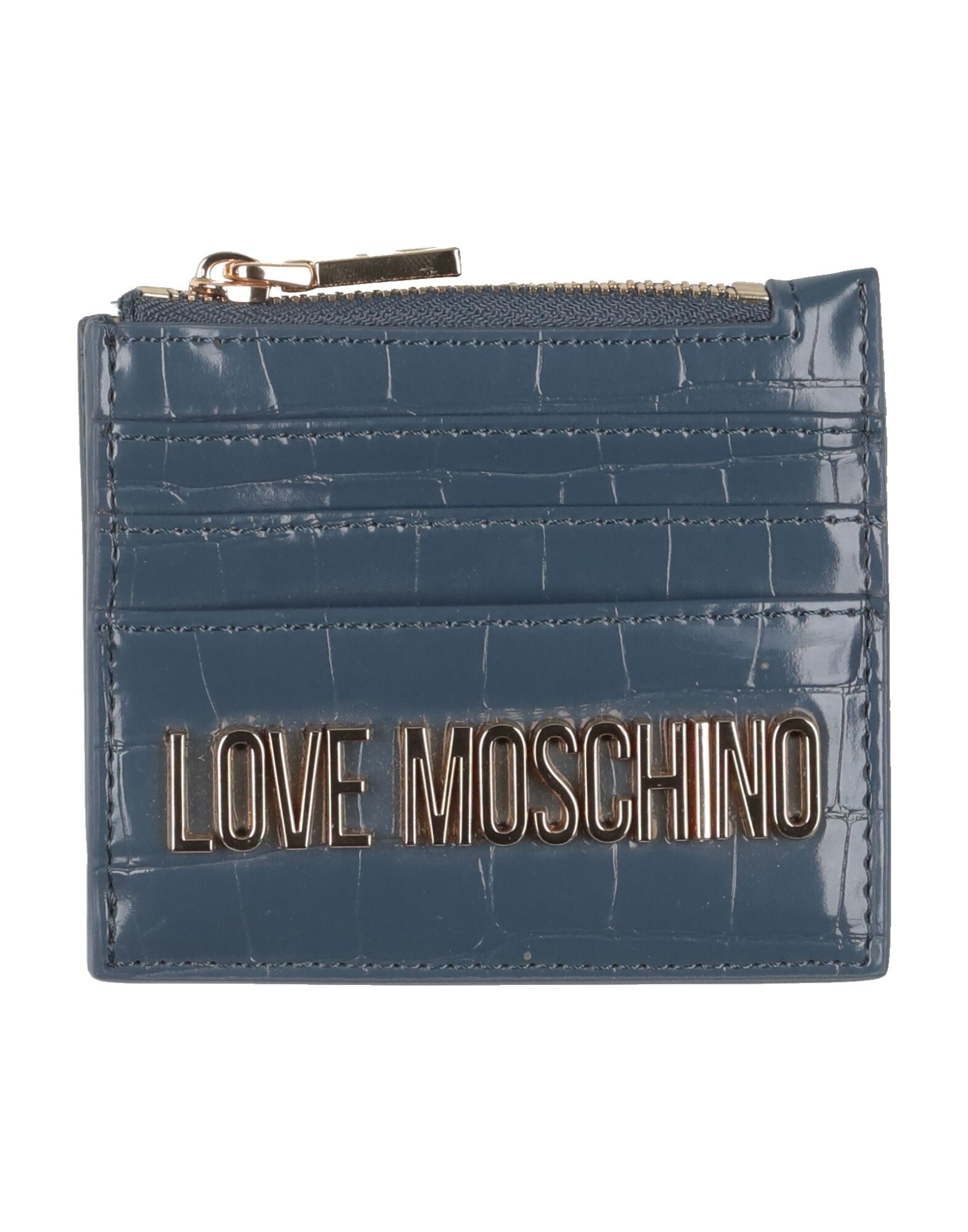 LOVE MOSCHINO Kartenetui Damen Taubenblau von LOVE MOSCHINO