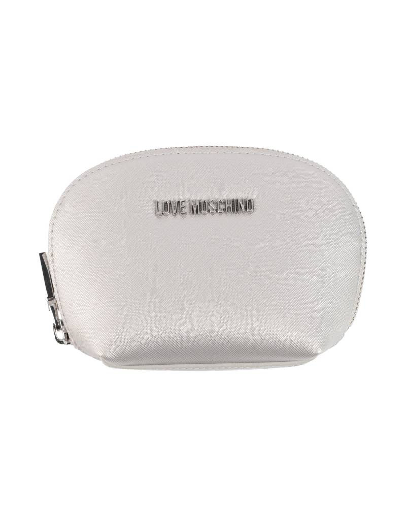 LOVE MOSCHINO Kosmetiktäschchen Damen Silber von LOVE MOSCHINO