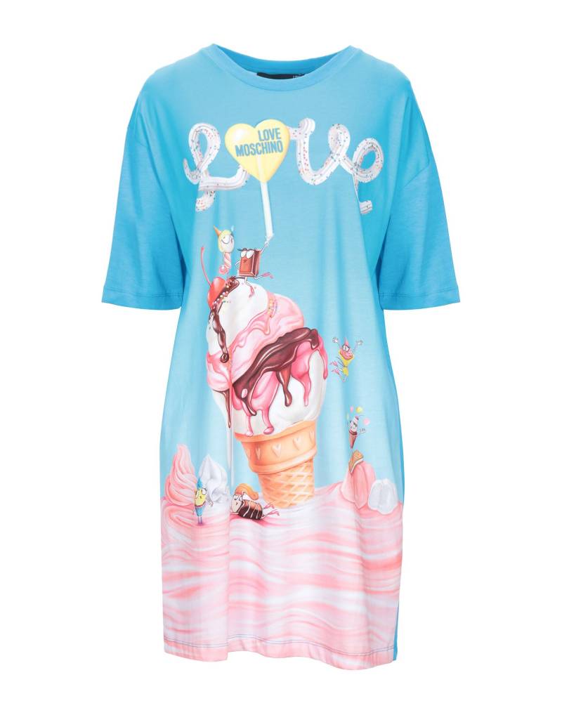 LOVE MOSCHINO Mini-kleid Damen Azurblau von LOVE MOSCHINO
