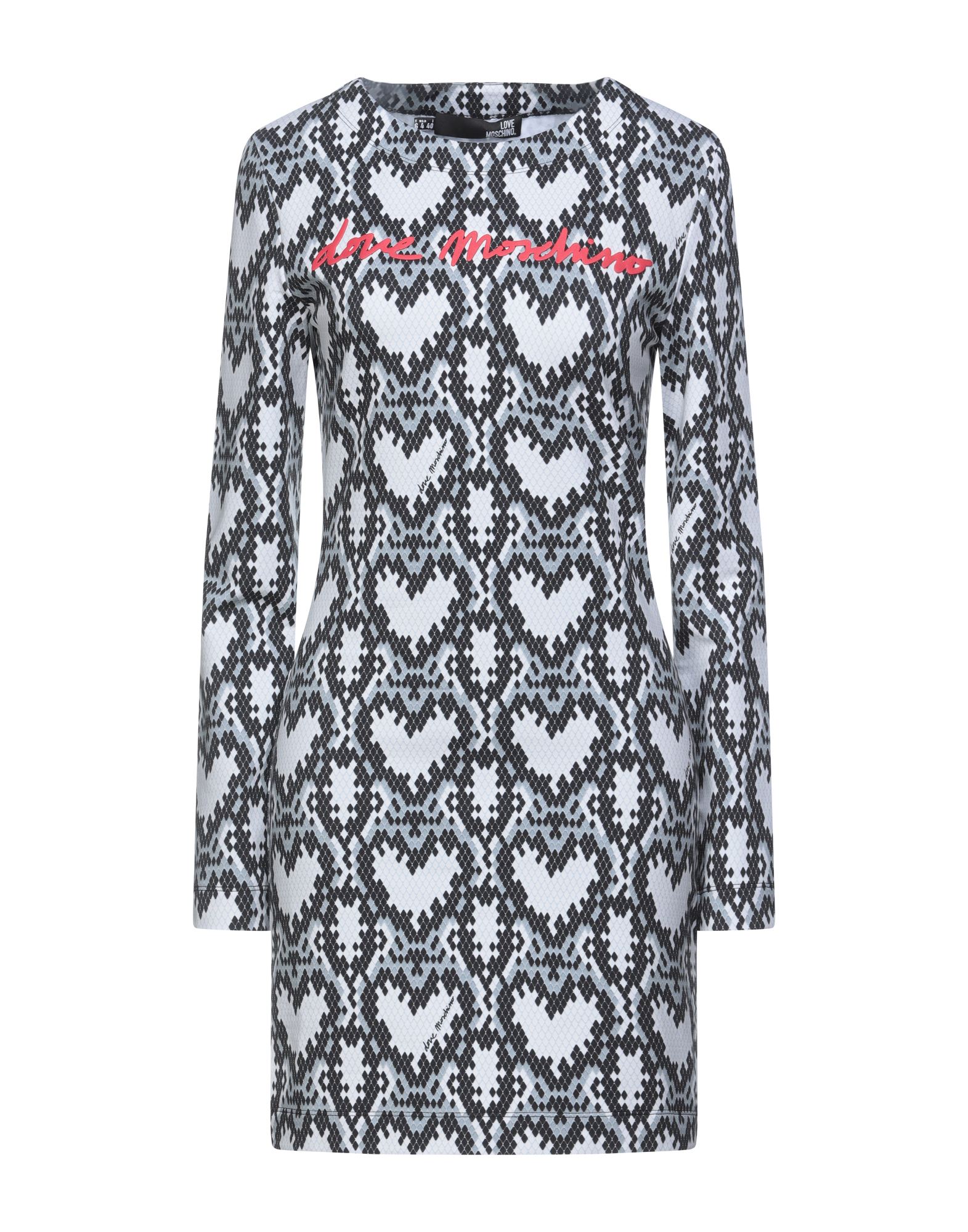 LOVE MOSCHINO Mini-kleid Damen Hellgrau LOVE MOSCHINO Mini-kleid Damen Hellgrau von LOVE MOSCHINO