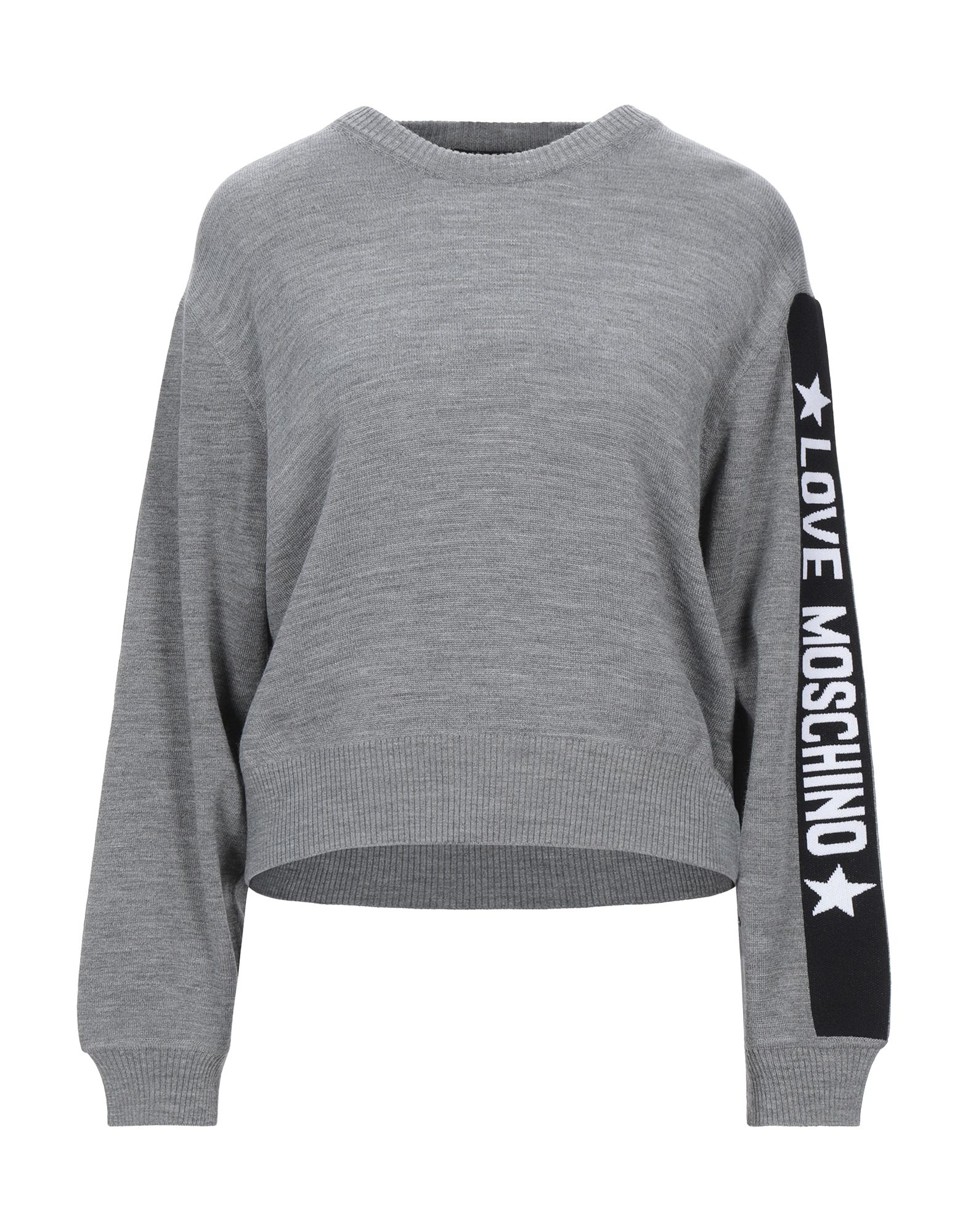 LOVE MOSCHINO Pullover Damen Grau von LOVE MOSCHINO