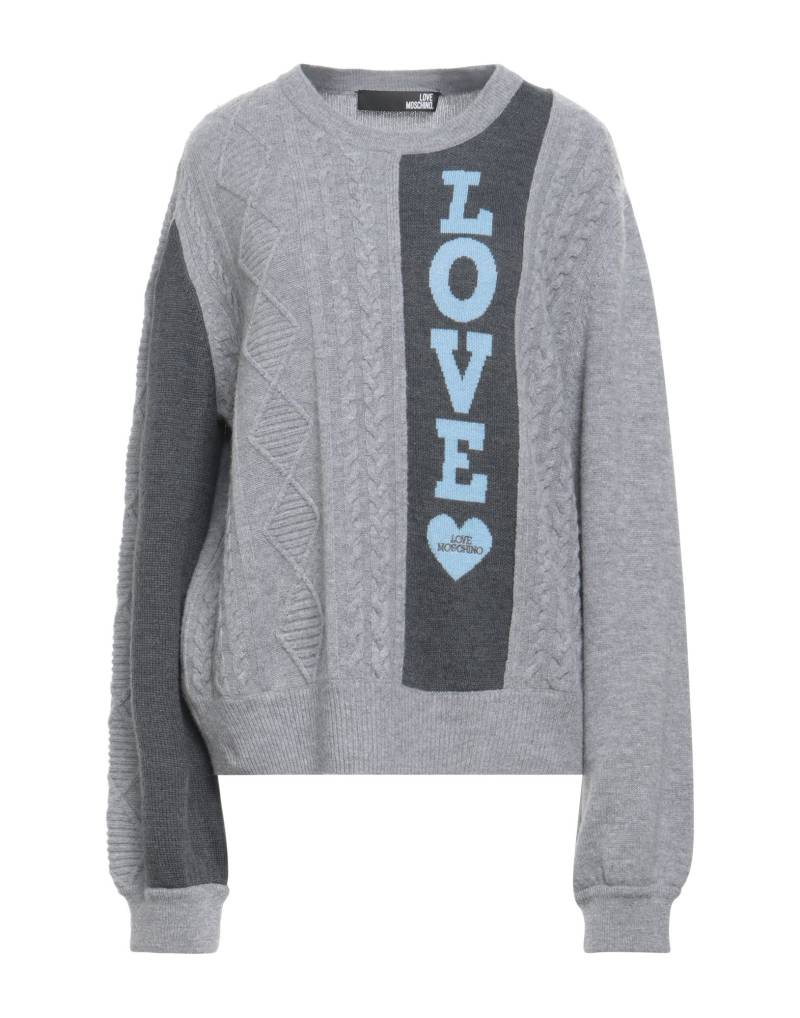 LOVE MOSCHINO Pullover Damen Grau von LOVE MOSCHINO