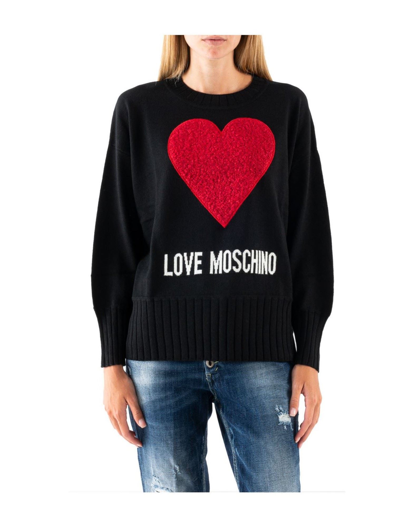 LOVE MOSCHINO Pullover Damen Schwarz von LOVE MOSCHINO