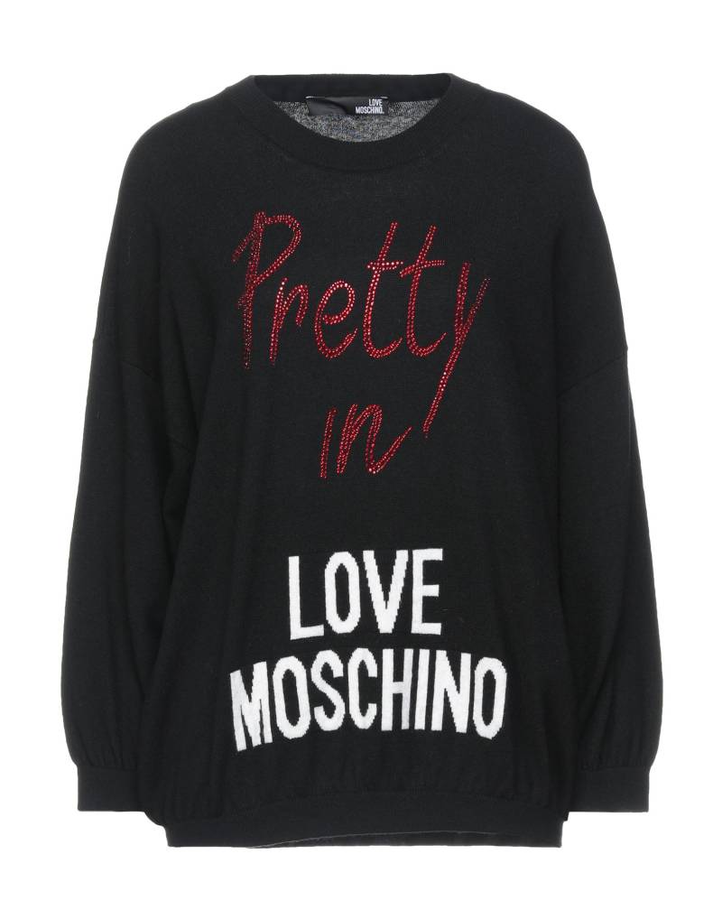 LOVE MOSCHINO Pullover Damen Schwarz von LOVE MOSCHINO