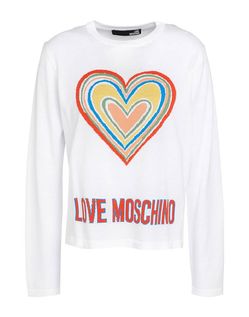 LOVE MOSCHINO Pullover Damen Weiß von LOVE MOSCHINO