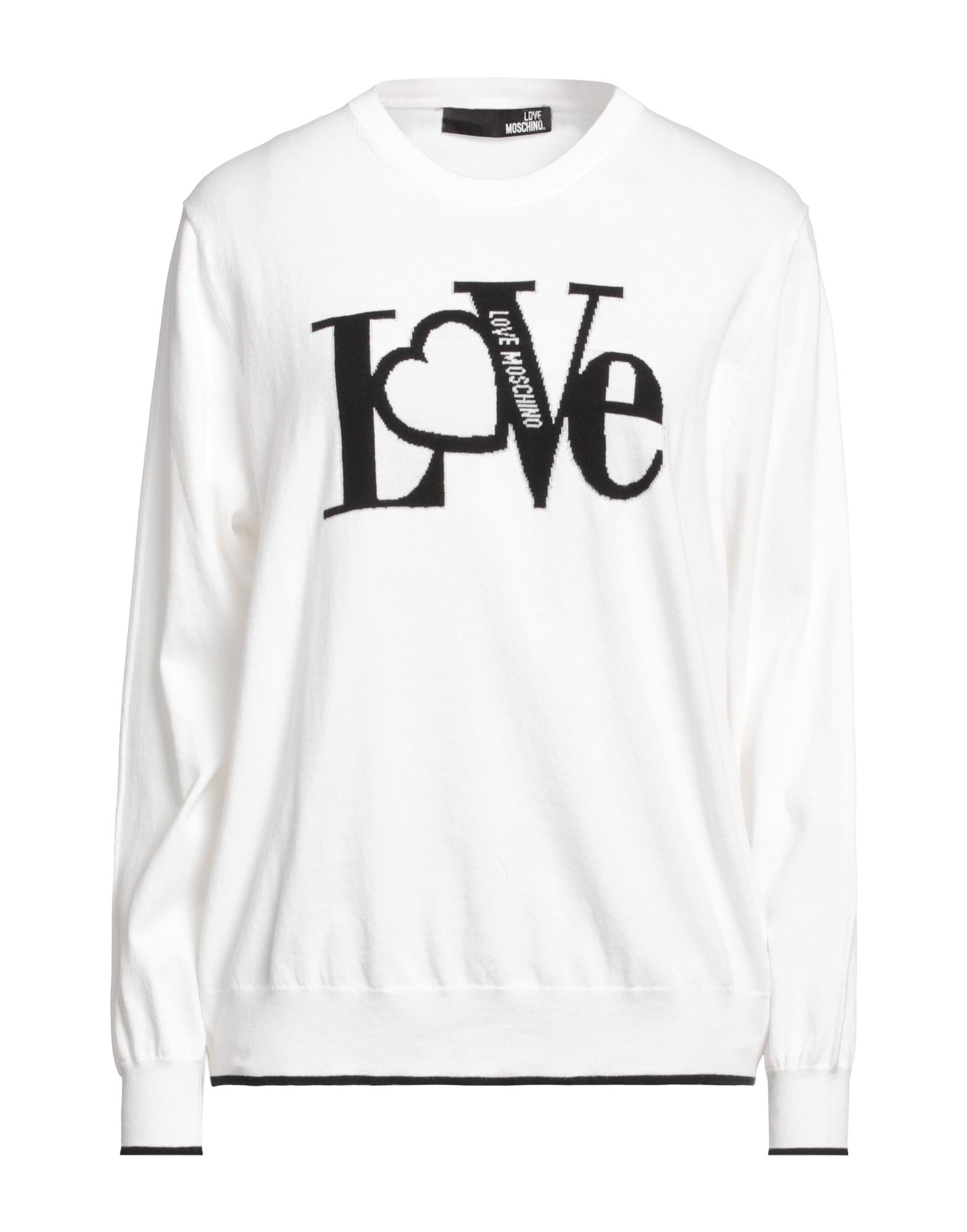 LOVE MOSCHINO Pullover Damen Weiß von LOVE MOSCHINO