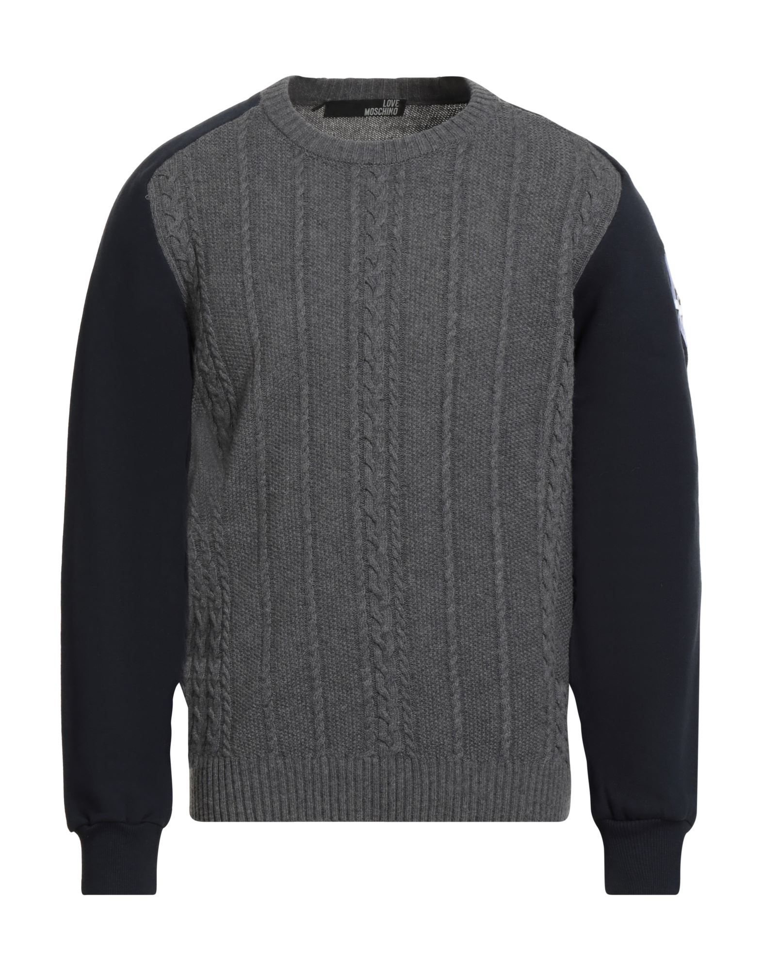 LOVE MOSCHINO Pullover Herren Grau von LOVE MOSCHINO