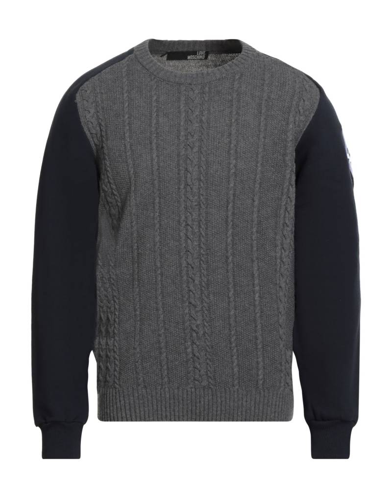 LOVE MOSCHINO Pullover Herren Grau von LOVE MOSCHINO