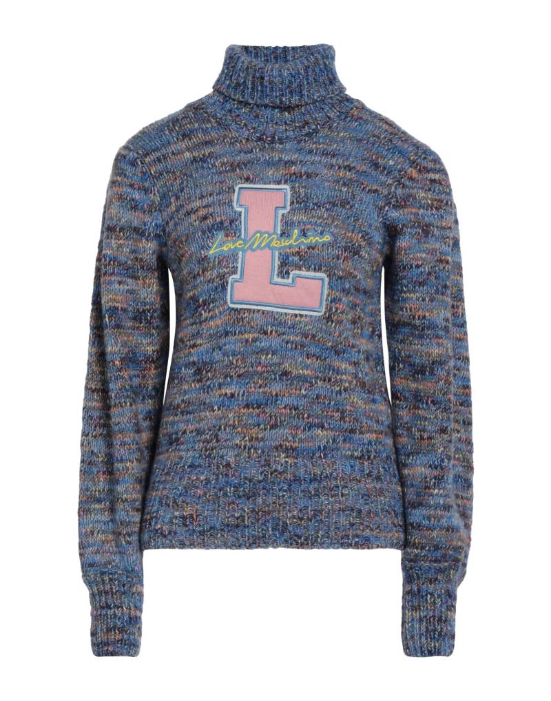 LOVE MOSCHINO Rollkragenpullover Damen Blaugrau von LOVE MOSCHINO