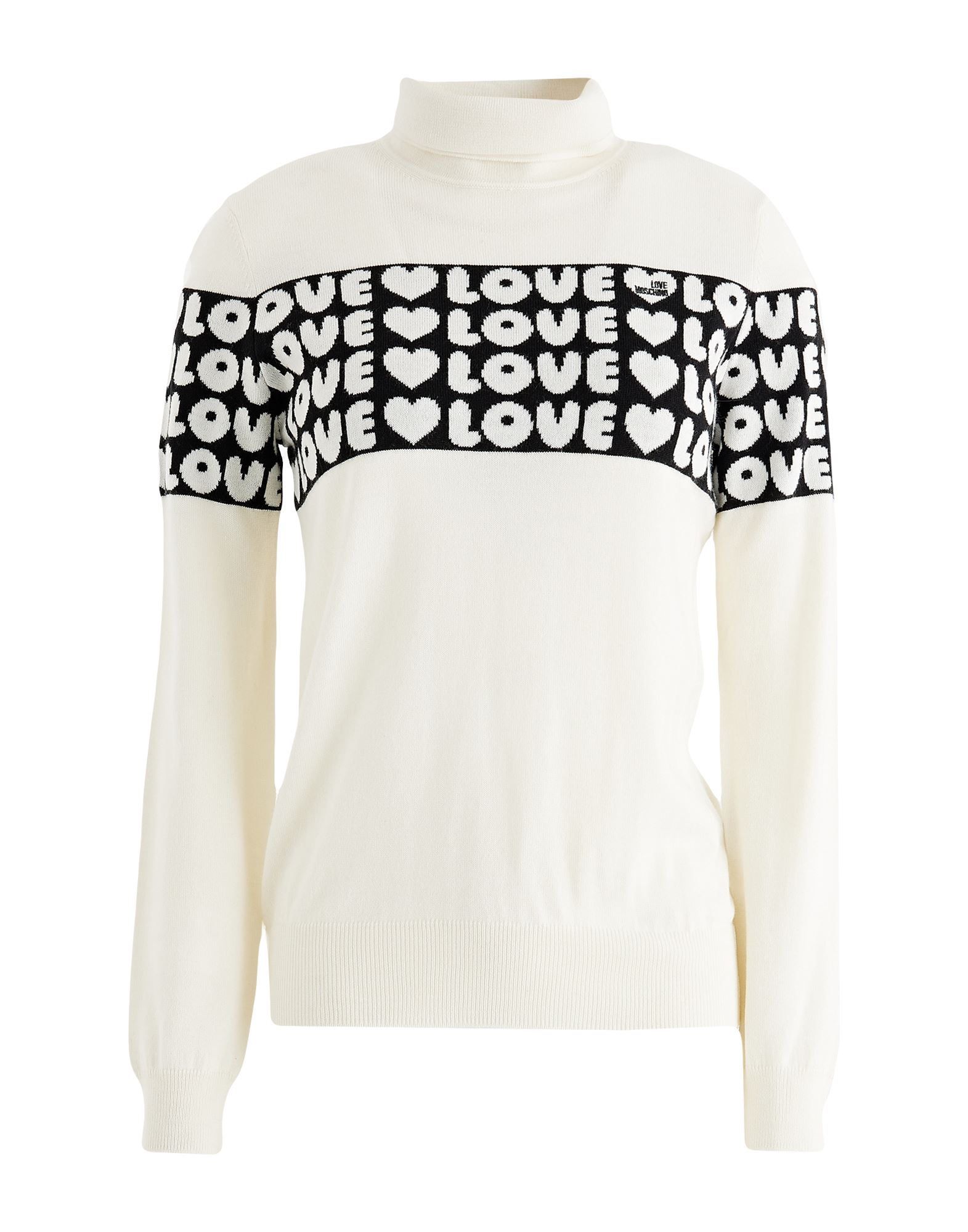 LOVE MOSCHINO Rollkragenpullover Damen Elfenbein von LOVE MOSCHINO