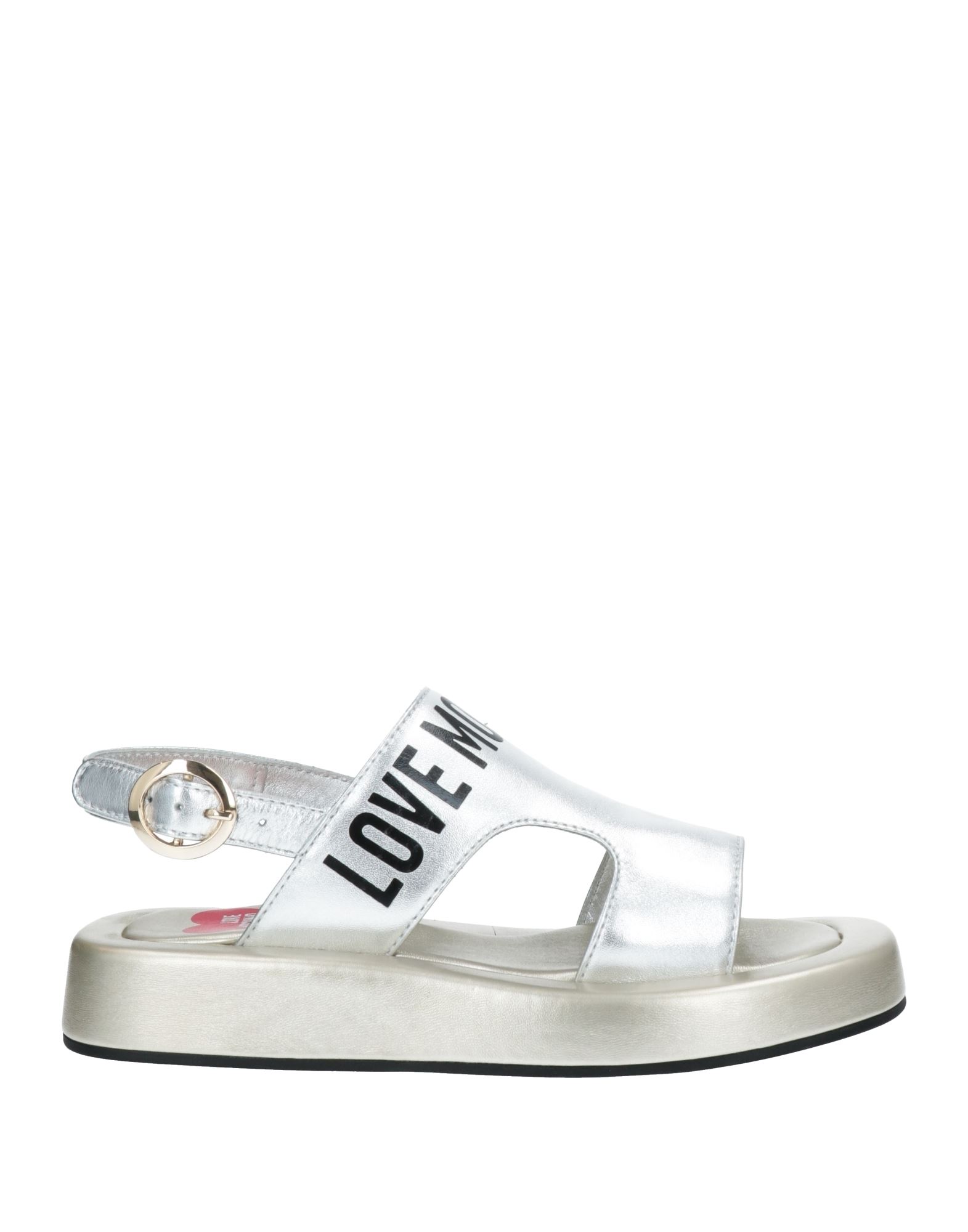 LOVE MOSCHINO Sandale Damen Silber von LOVE MOSCHINO