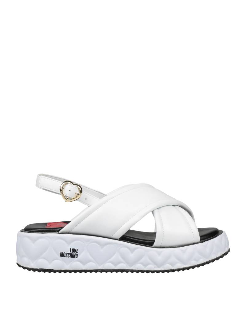 LOVE MOSCHINO Sandale Damen Weiß von LOVE MOSCHINO