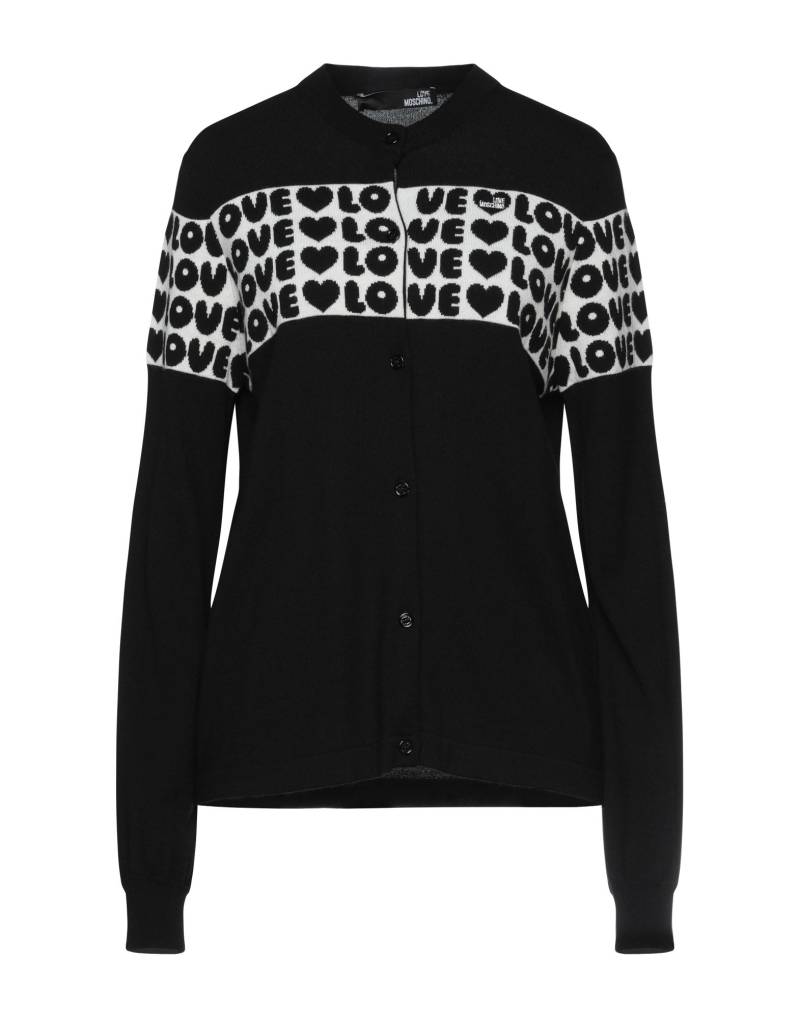 LOVE MOSCHINO Strickjacke Damen Schwarz von LOVE MOSCHINO