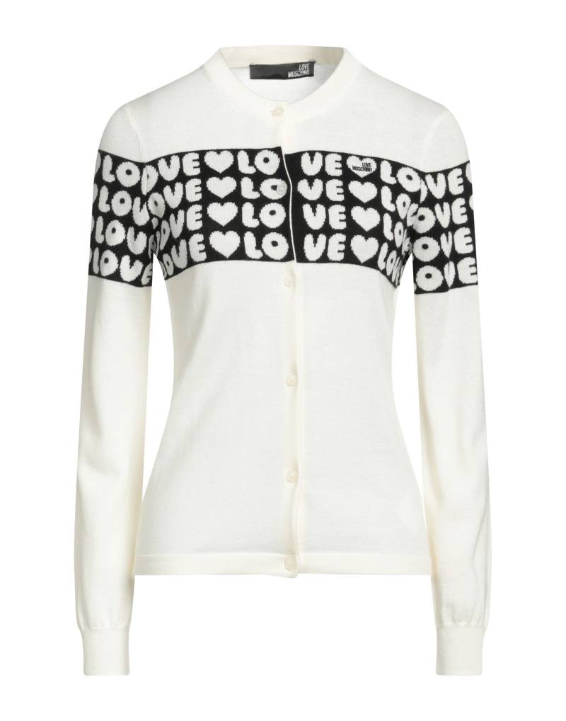 LOVE MOSCHINO Strickjacke Damen Weiß von LOVE MOSCHINO