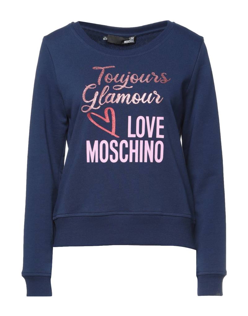 LOVE MOSCHINO Sweatshirt Damen Blau von LOVE MOSCHINO
