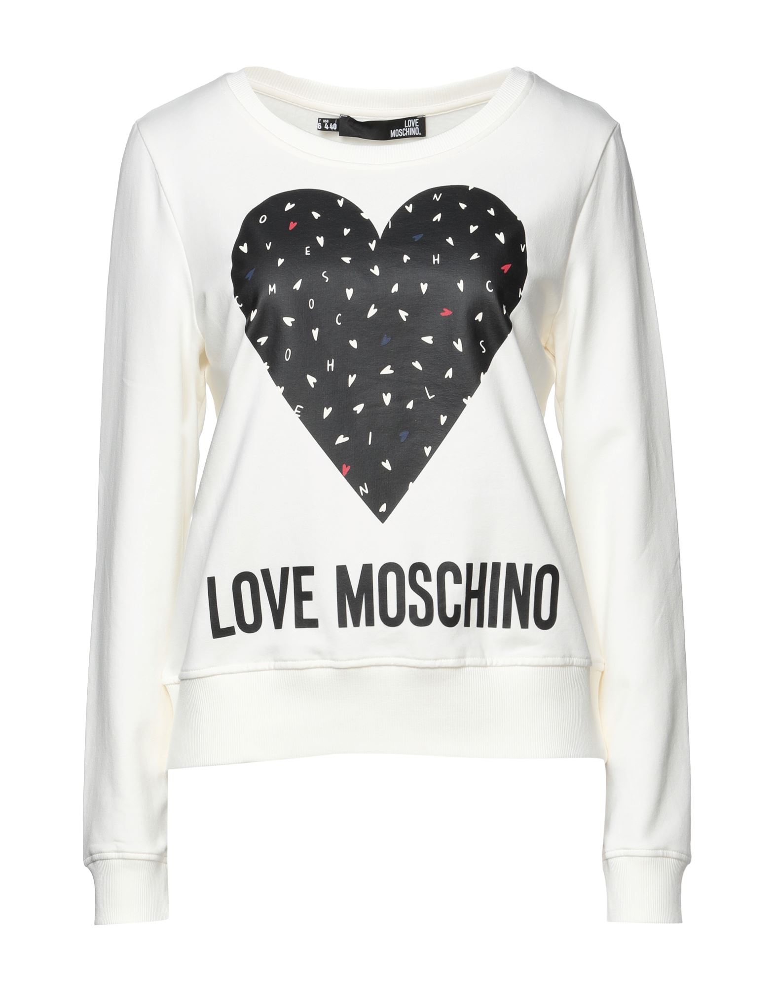 LOVE MOSCHINO Sweatshirt Damen Elfenbein von LOVE MOSCHINO