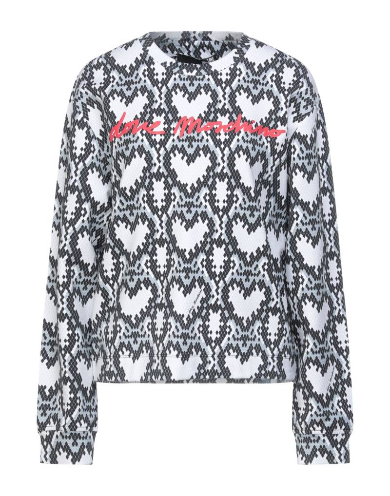 LOVE MOSCHINO Sweatshirt Damen Grau von LOVE MOSCHINO