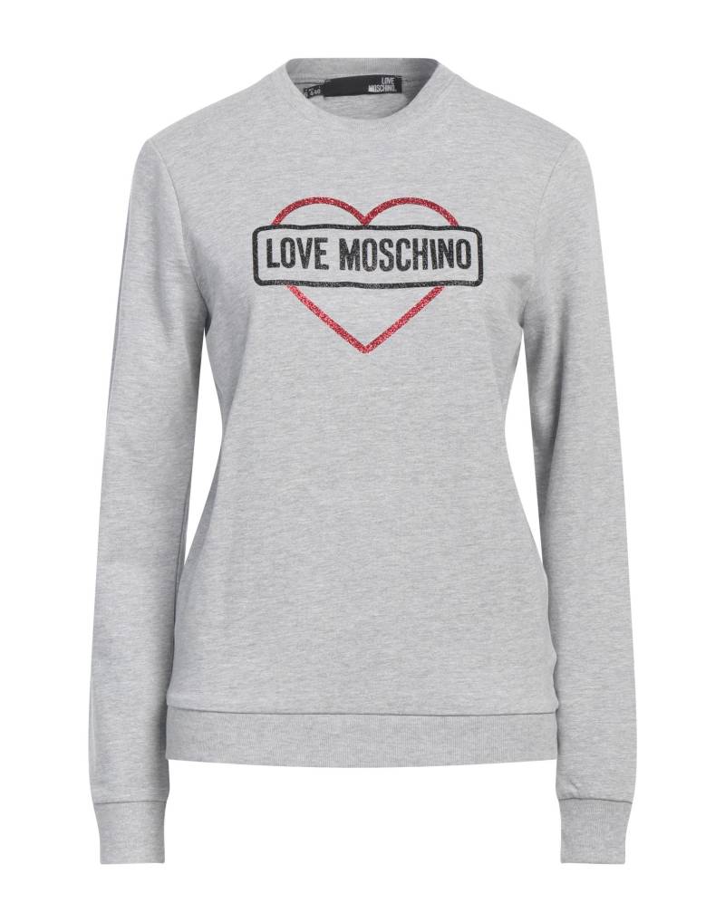 LOVE MOSCHINO Sweatshirt Damen Hellgrau von LOVE MOSCHINO