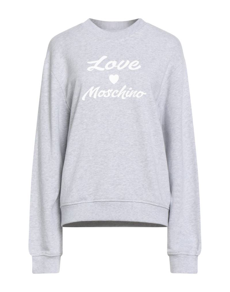 LOVE MOSCHINO Sweatshirt Damen Hellgrau von LOVE MOSCHINO