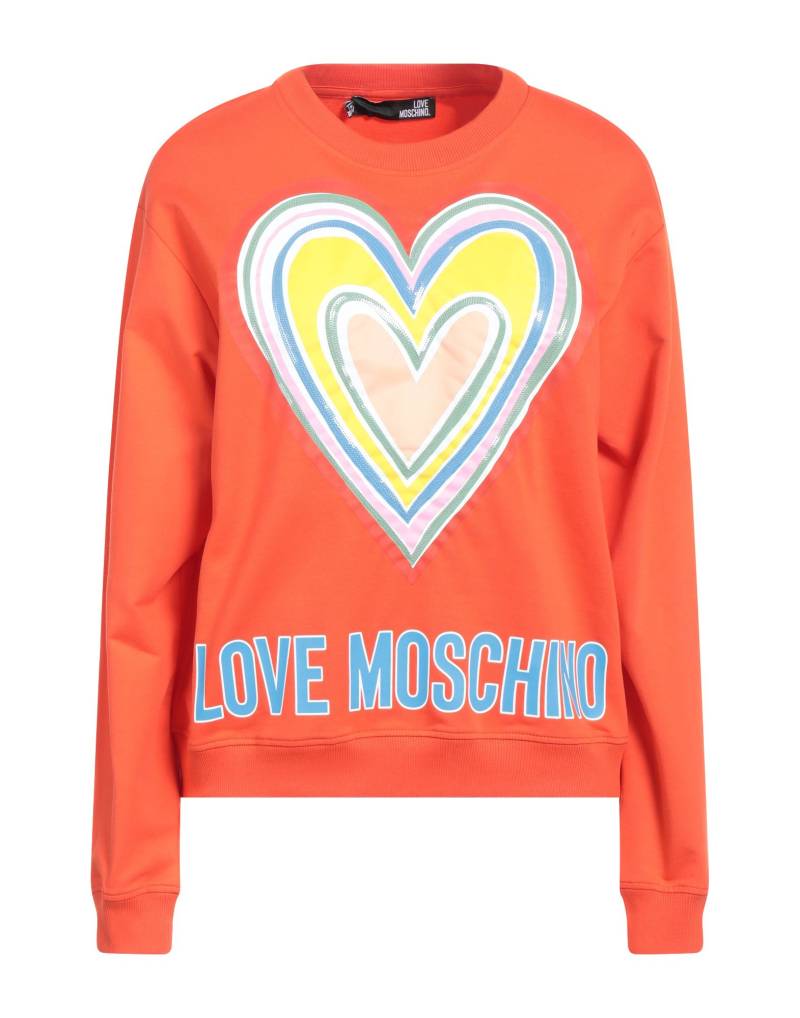 LOVE MOSCHINO Sweatshirt Damen Orange von LOVE MOSCHINO
