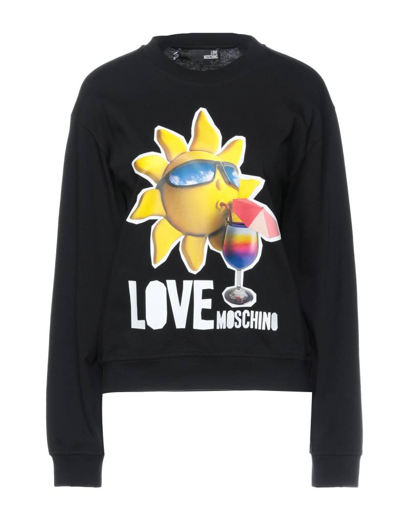 LOVE MOSCHINO Sweatshirt Damen Schwarz von LOVE MOSCHINO
