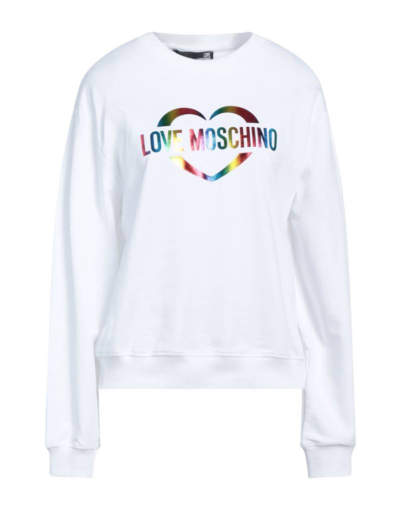 LOVE MOSCHINO Sweatshirt Damen Weiß von LOVE MOSCHINO