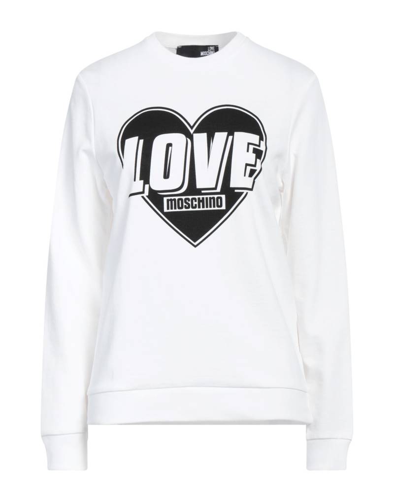 LOVE MOSCHINO Sweatshirt Damen Weiß von LOVE MOSCHINO