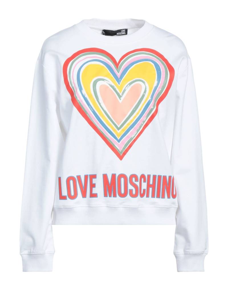 LOVE MOSCHINO Sweatshirt Damen Weiß von LOVE MOSCHINO