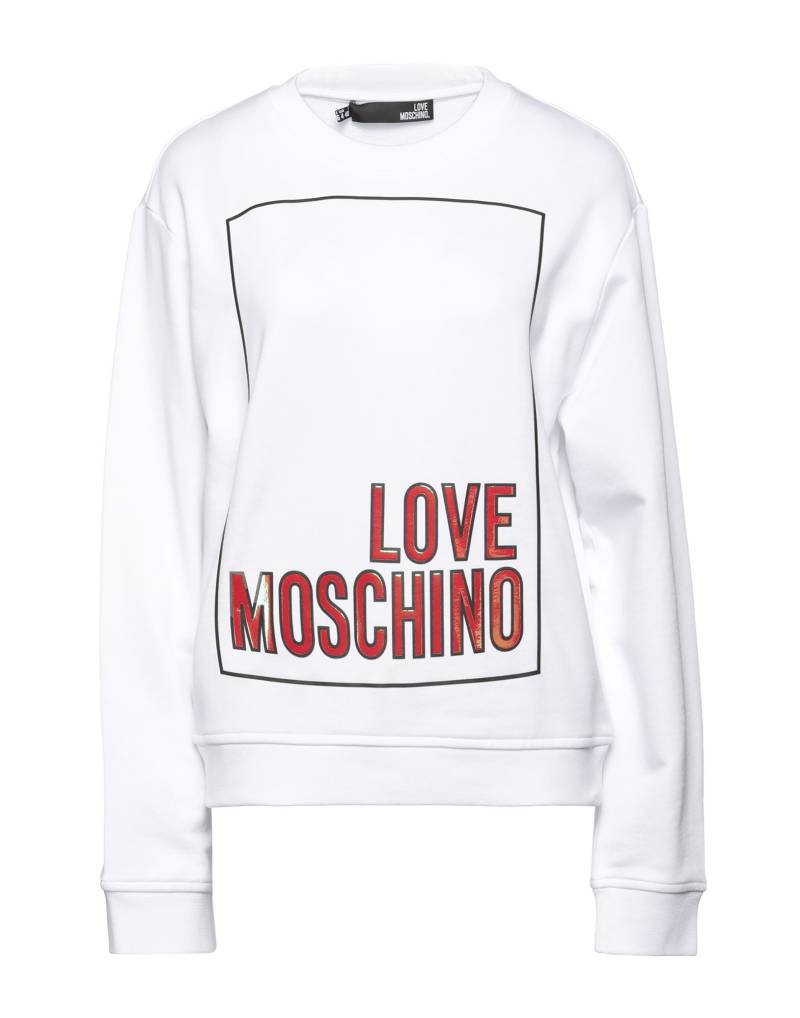 LOVE MOSCHINO Sweatshirt Damen Weiß von LOVE MOSCHINO