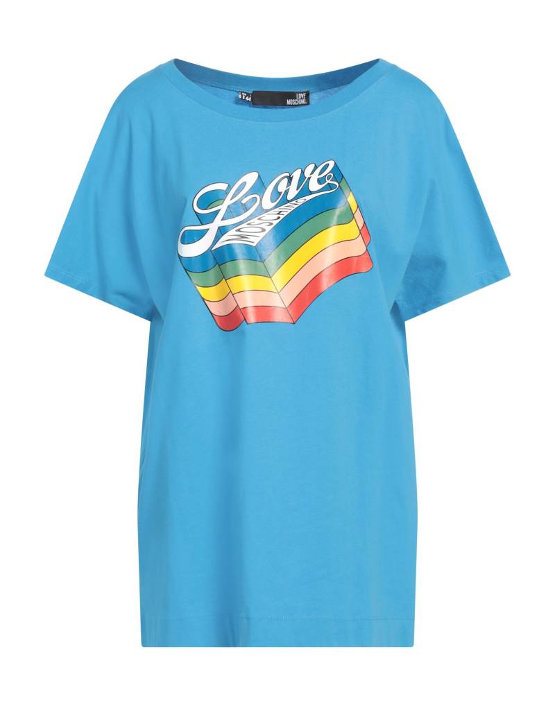 LOVE MOSCHINO T-shirts Damen Azurblau von LOVE MOSCHINO