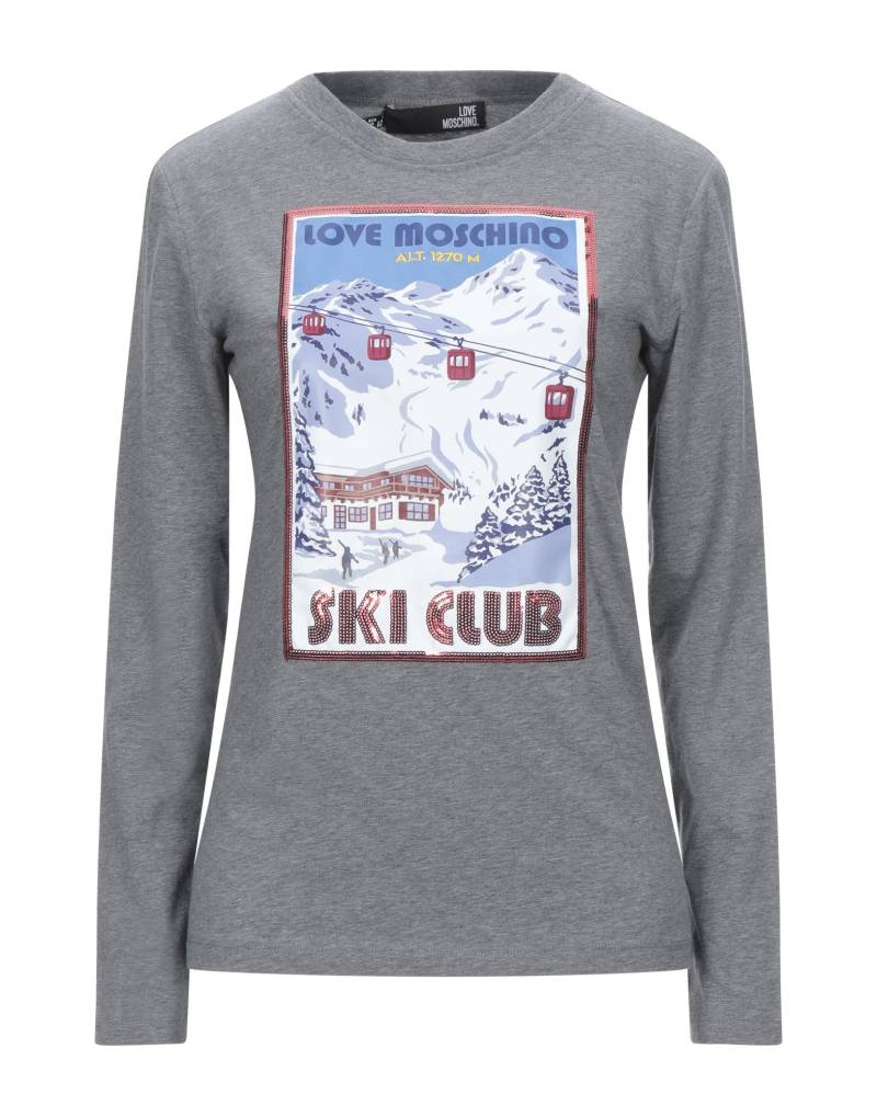 LOVE MOSCHINO T-shirts Damen Grau von LOVE MOSCHINO