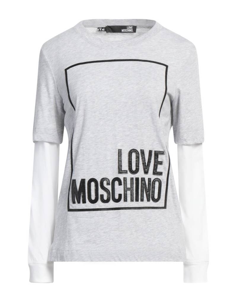 LOVE MOSCHINO T-shirts Damen Hellgrau von LOVE MOSCHINO