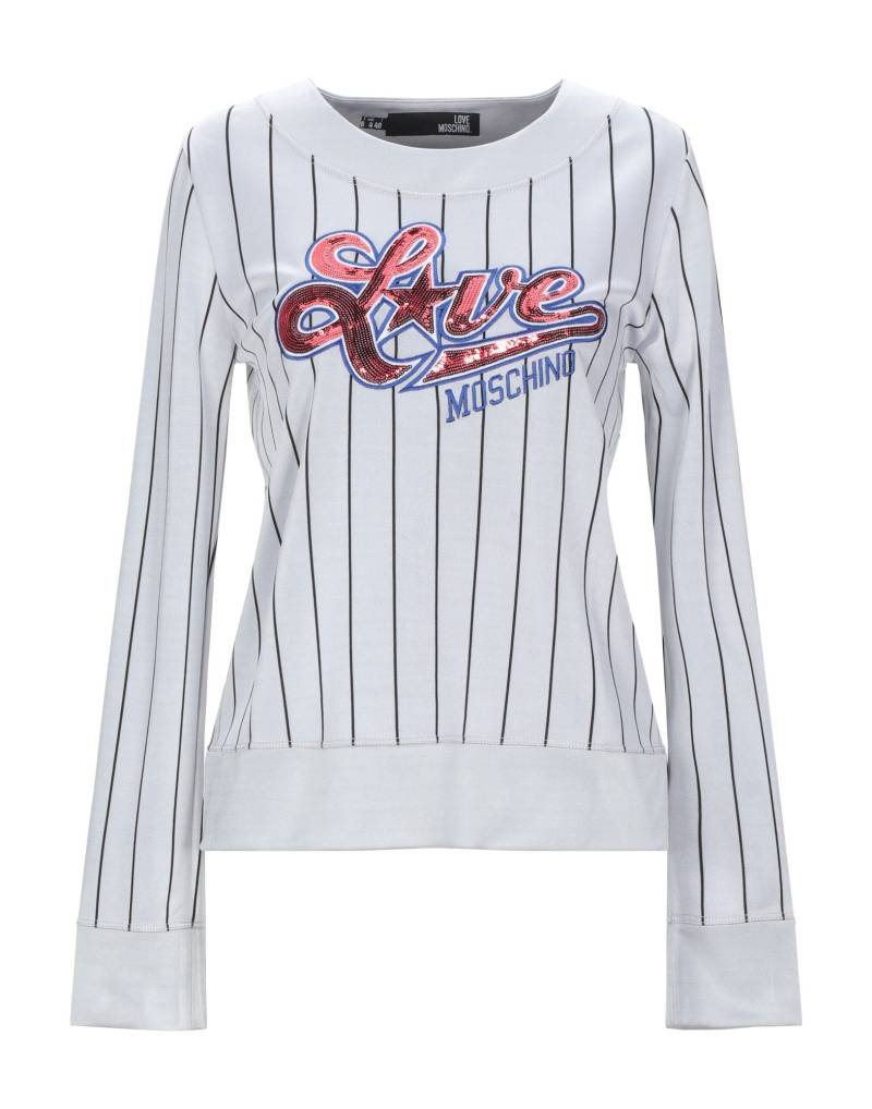 LOVE MOSCHINO T-shirts Damen Hellgrau von LOVE MOSCHINO