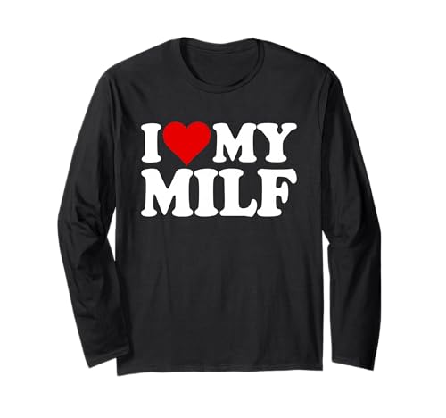ICH Liebe Herz, Meine Milf, Frau, Mama Langarmshirt ICH Liebe Herz, Meine Milf, Frau, Mama Langarmshirt von LOVE OF MILF AND DILF HEART MATCHING COUPLES TEES